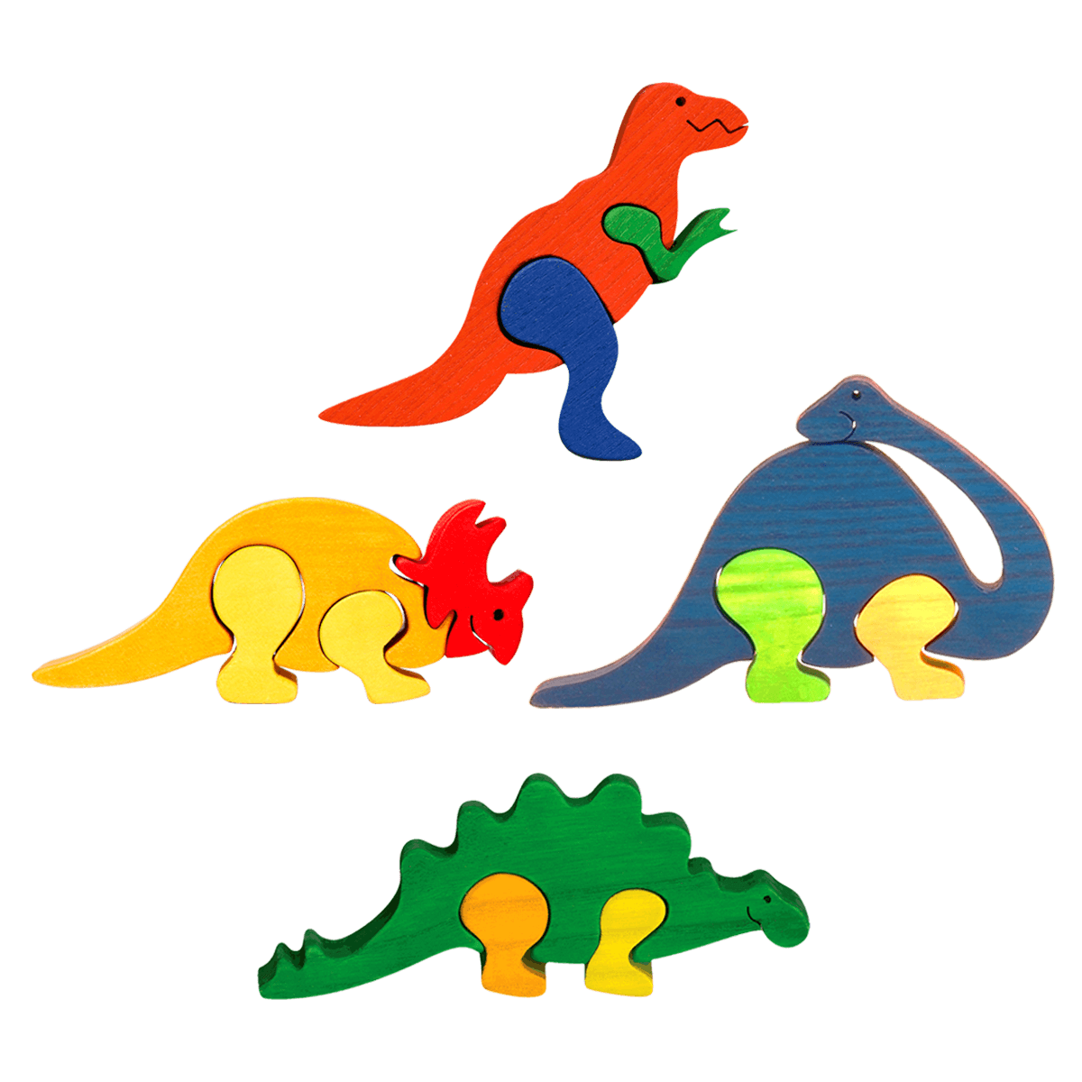4pcs Wooden Puzzles Animals Jigsaws Puzzle Toys For Kids, Interesting  Dinosaur Puzzle Educational Toys, Wonderful Gifts For Kids 3+ Year Olds