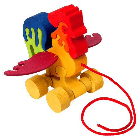 Pull Along Rooster Toy
