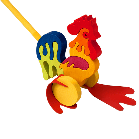 Push Along Rooster Toy