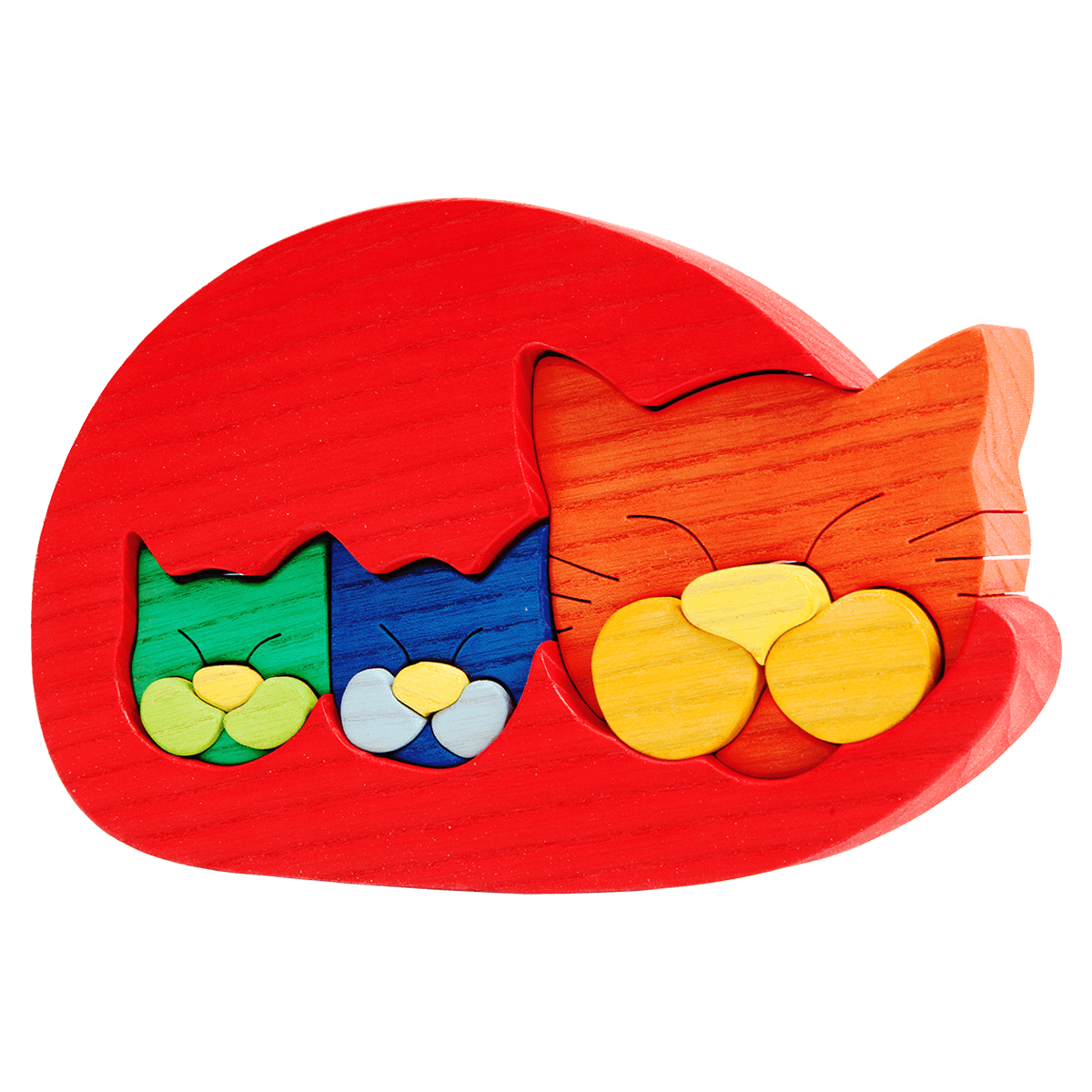 family cats　0728 Fauna_Toys_Wooden_Puzzle_Anima