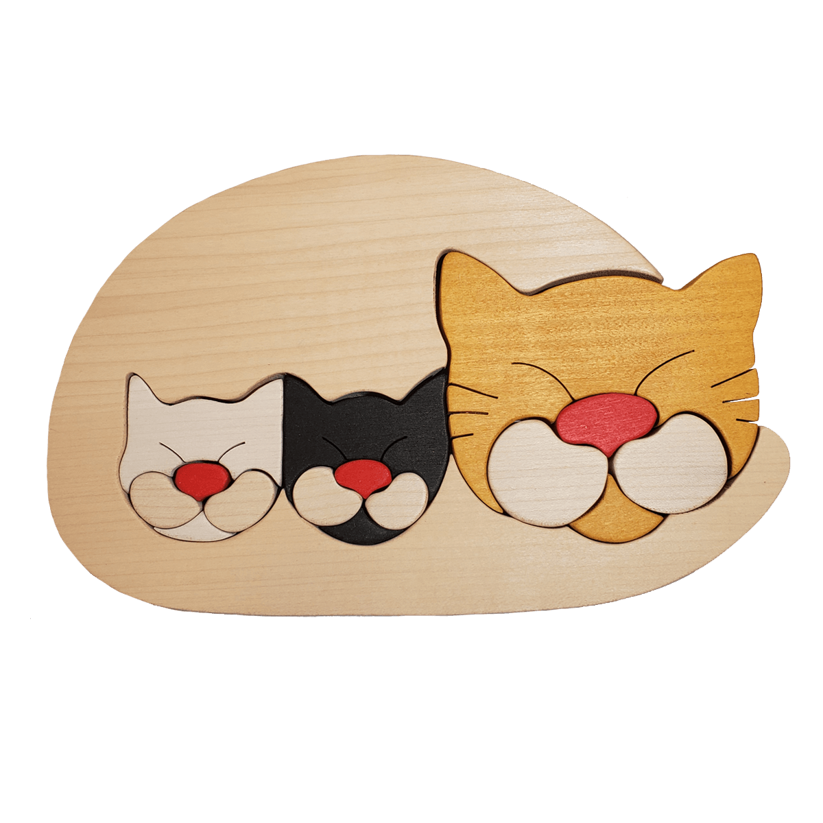 Cat Family Puzzle - White – Faunatoys.com Cat Family Puzzle - White – Faunatoys.com