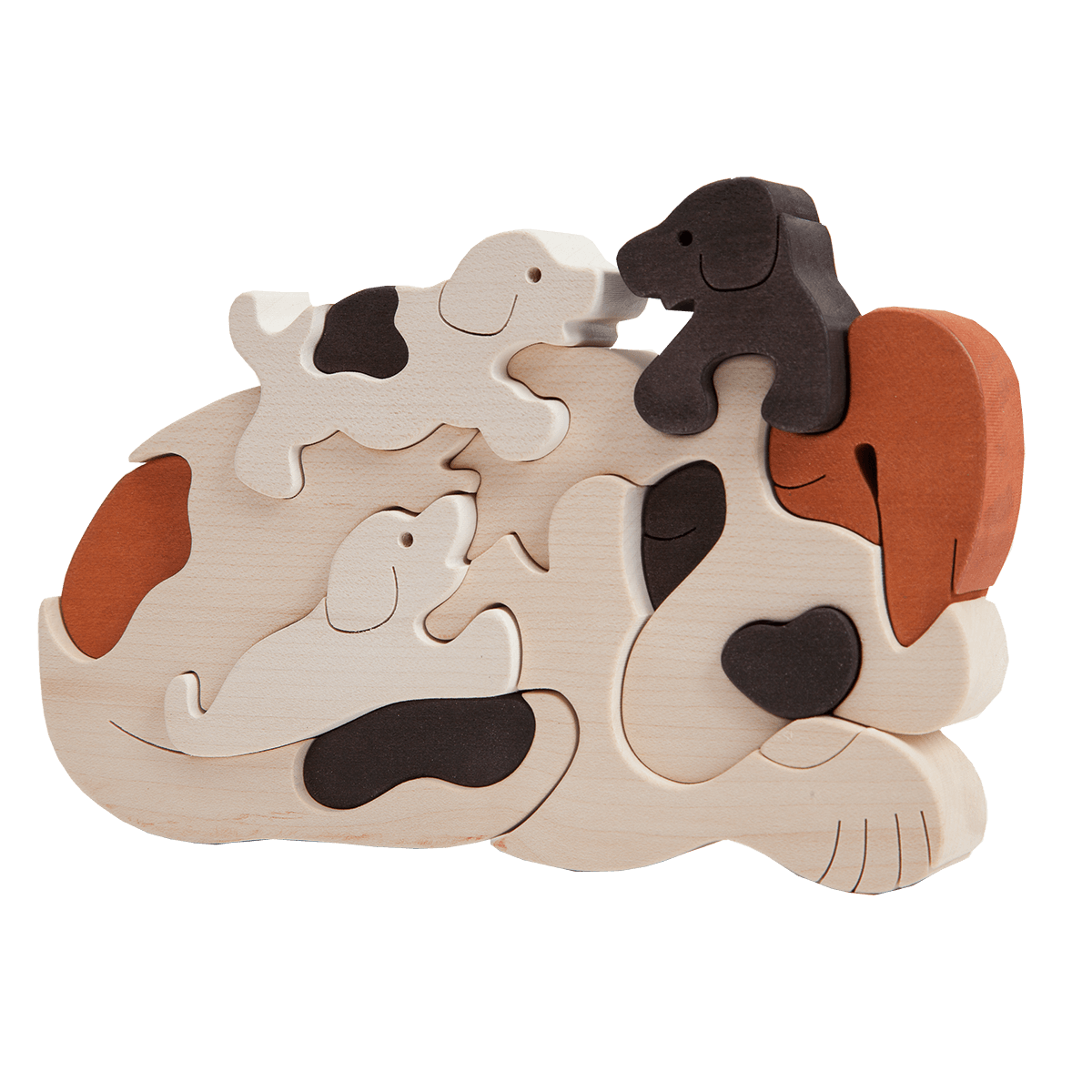 Dog Family Puzzle - White