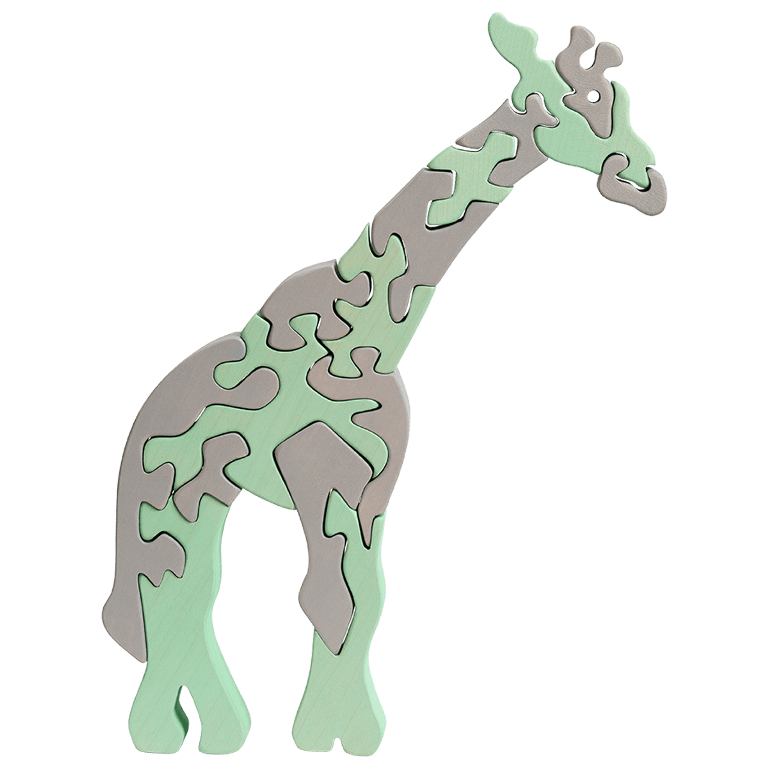 Giraffe Puzzle - Pastel Mint