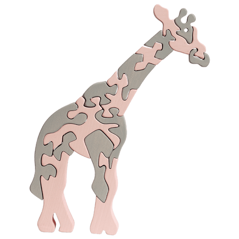 Giraffe Puzzle - Pastel Pink