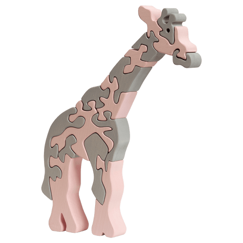 Giraffe Puzzle - Pastel Pink